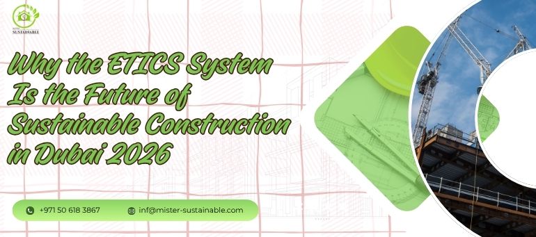 ETICS system installation for energy-efficient exterior wall insulation and modern building facade finishing